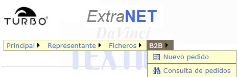 Menú extranet