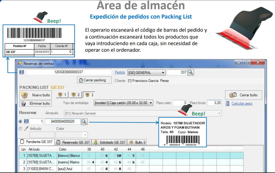 Expediciones de Packing List
