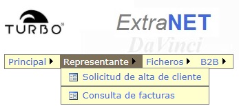 Menú extranet